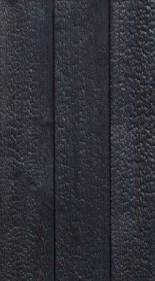 Legno bruciato largo · Nero